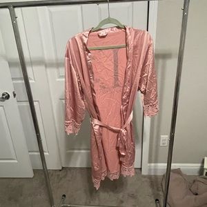 Silky bridesmaid robe